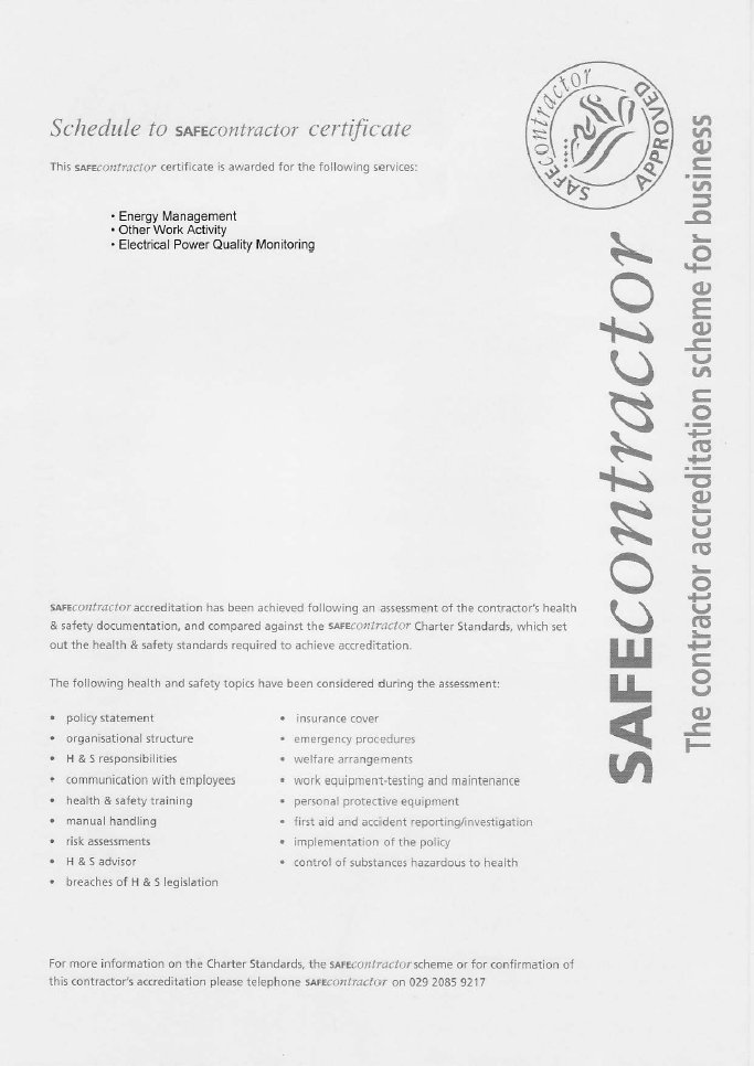 Safe Contractor Certificate Page2