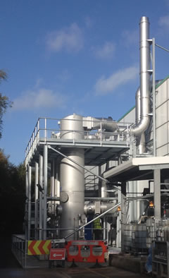 The completed solvent abatement system