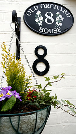 8 Old Orchard House name plate